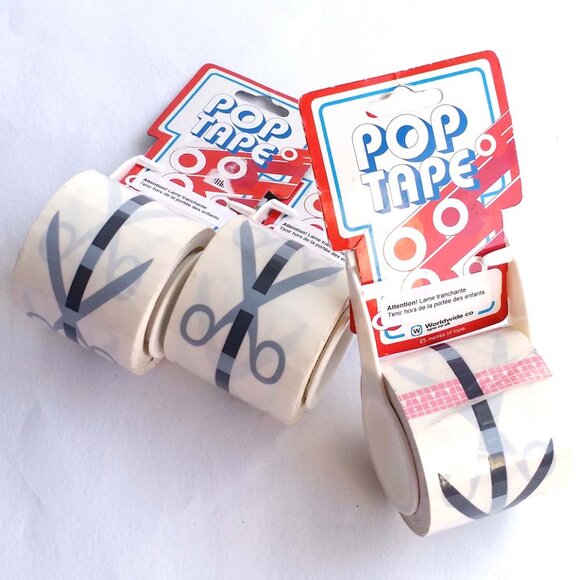 Brand NEW Packaging Tapes Printed Cut Here Scissor with Dot Line (ALL 3pcs) - Picture 1 of 1